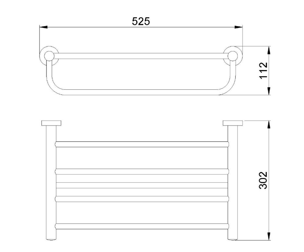 Полка для полотенец 525 мм латунь SIENA 16358.B глянцевый