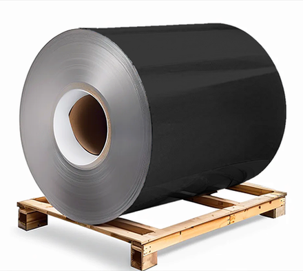 Сталь оцинкованная 0,7х1250х3000 мм RAL 9005 черный Грунт обр.стороны / защ.пленка