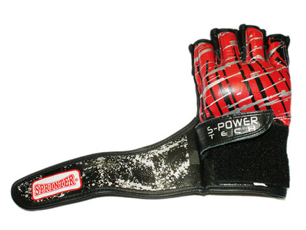 Перчатки для рукопашного боя. Материал кожа.  Размер L. Цвет чёрно-красный