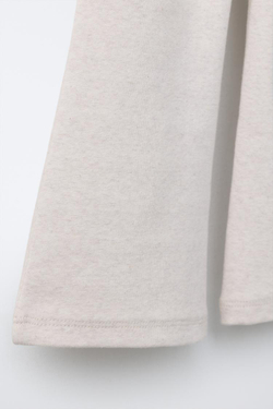 ZARA ЛЕГИНСЫ FLARE ИЗ ИНТЕРЛОКА С ЭТИКЕТКОЙ, ПЕСОЧНЫЙ МЕЛАНЖ