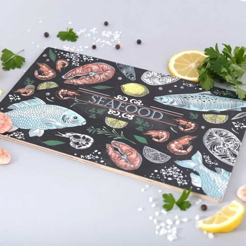 Доска разделочная 29*17см «Рыбное ассорти» МТ18-22