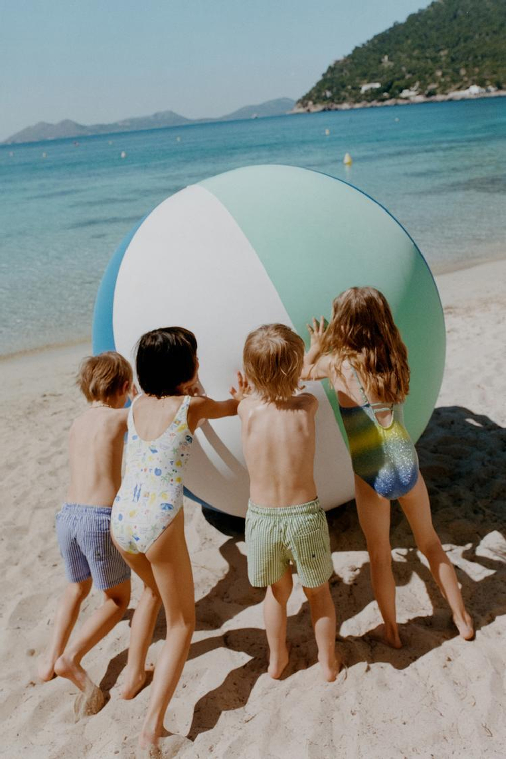 ZARA СЛИТНЫЙ КУПАЛЬНИК С БЛЕСТКАМИ, ЗЕЛЕНОВАТО-СИНИЙ