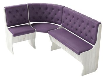 Диван угловой bravo "Оливьер" (Сосна Винтерберг/Кожзам Marvel Viola) -G/Л3