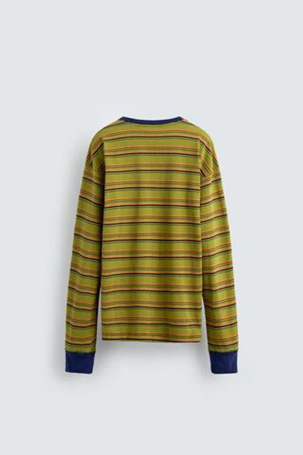 ZARA HARRY LAMBERT X DISNEY ФУТБОЛКА В ПОЛОСКУ С НАШИВКОЙ DAISY DUCK, ЗЕЛЕНЫЙ