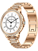 Смарт часы PARASMART Eva i58 (блочный браслет со стразами, золотистый)