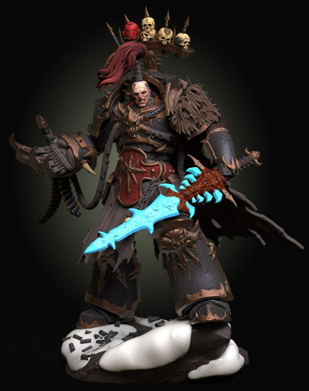 Фигурка, Эзекиль Абаддон, Warhammer 40 000, высота 19 см, под покраску