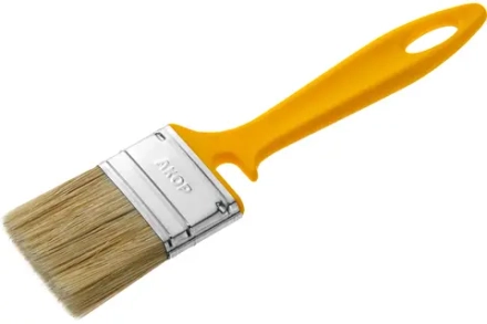 Кисть плоская Эксперт КФ -25*10 желт.пл.руч/АКОР