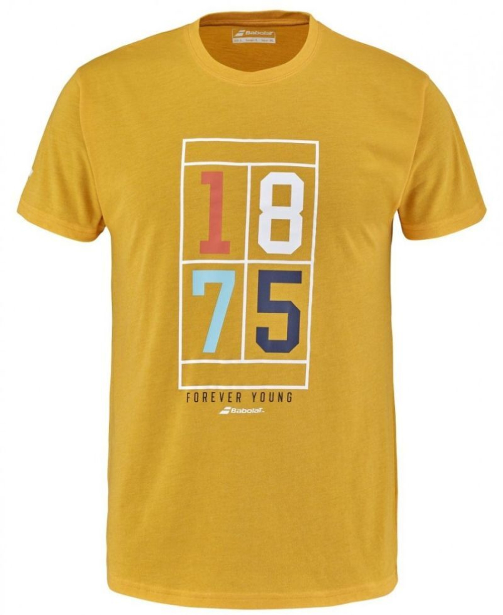 Теннисная футболка Babolat Exercise Vintage Tee Men - Yellow