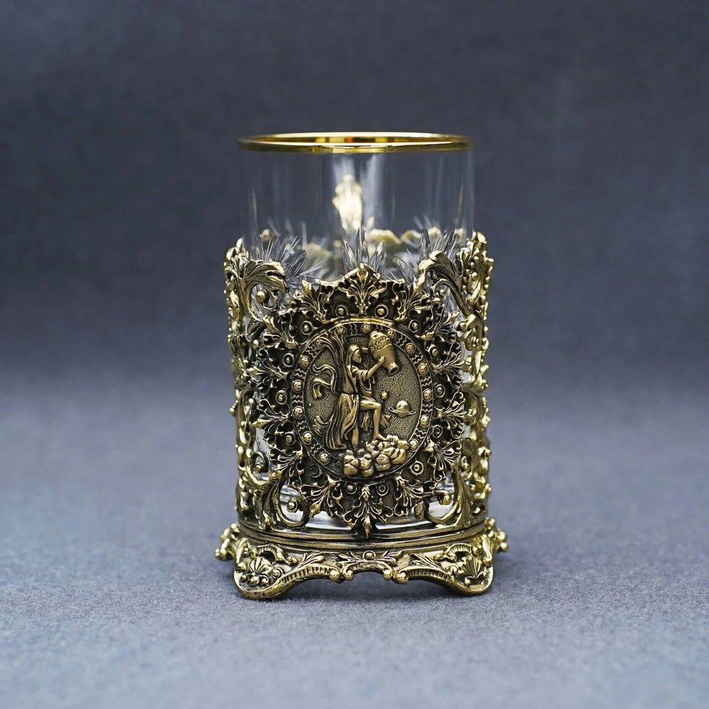 Подстаканник подарочный «Водолей» из серии знаки зодиака