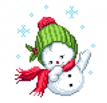 "Снеговик"-1948 канва с рисунком