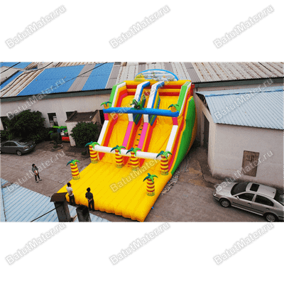 Коммерческий надувной батут "Отважный динозавр"