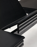 Раздвижной стол Lenon черный из шпона и массива дуба 160(240)x90