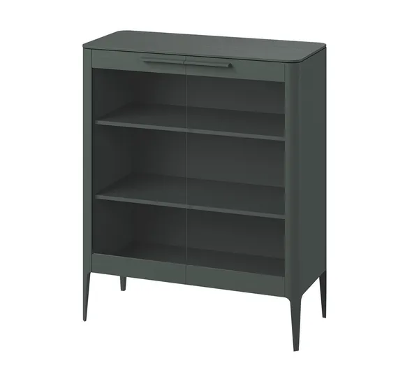 Витрина Type oak стеклянная высота 120 см (темно-серый)