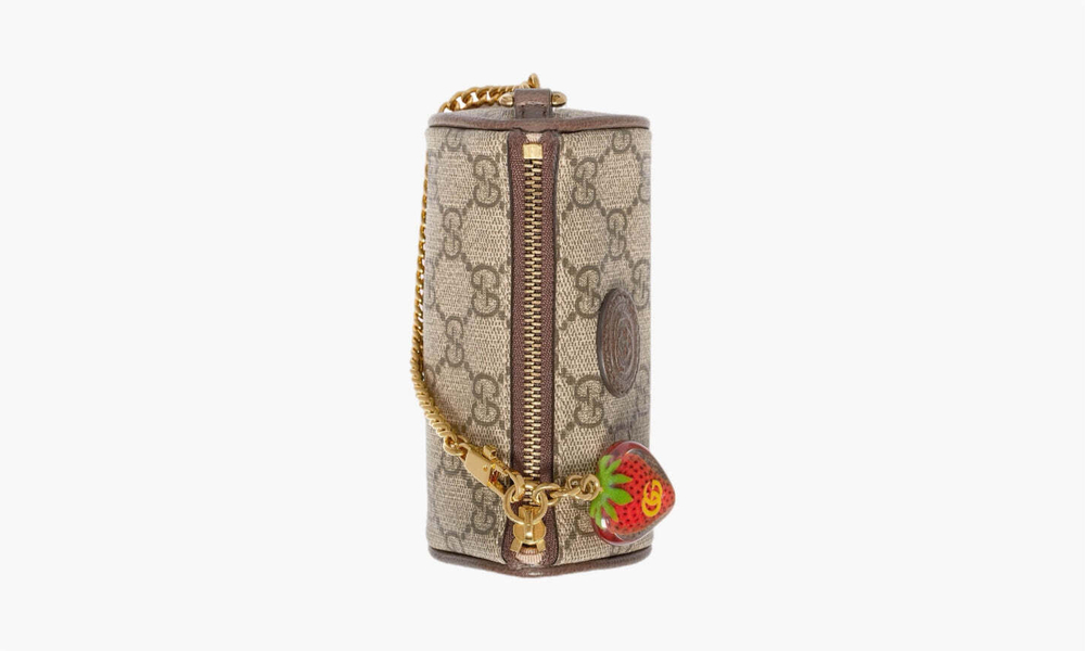 Сумка Gucci Double G Coin Purse Strawberry Wallet "Beige/Ebony"