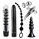 Набор секс игрушек черного цвета 6 предметов ROSYLAND (Цвет: черный)