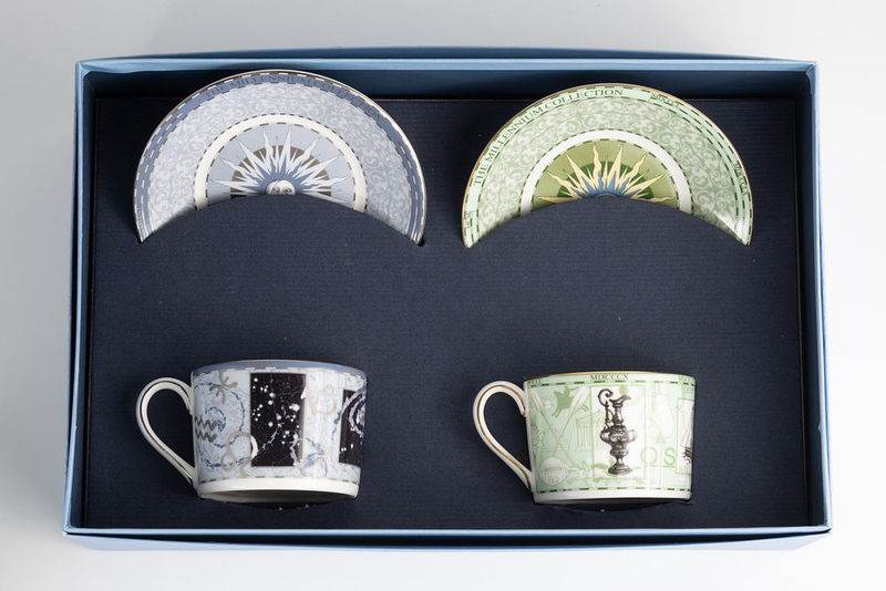 Две коллекционные чайные пары из серии «Празднование века. XXI век. Век видения и надежды» (A Celebration of the Millennium. The 21st Century. Age of Vision & Hope)