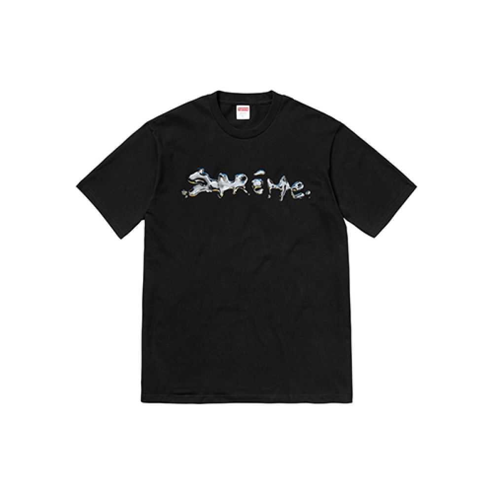 Supreme FW18 Liquid Tee Black logo T