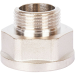 Переход с внутренней резьбы на наружную под ключ STOUT SFT 0073 - 1" x 3/4" (латунь никелиров-ная)