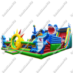 Коммерческий надувной батут "Осьминоги и акулы" 17*10*8 м B-14657