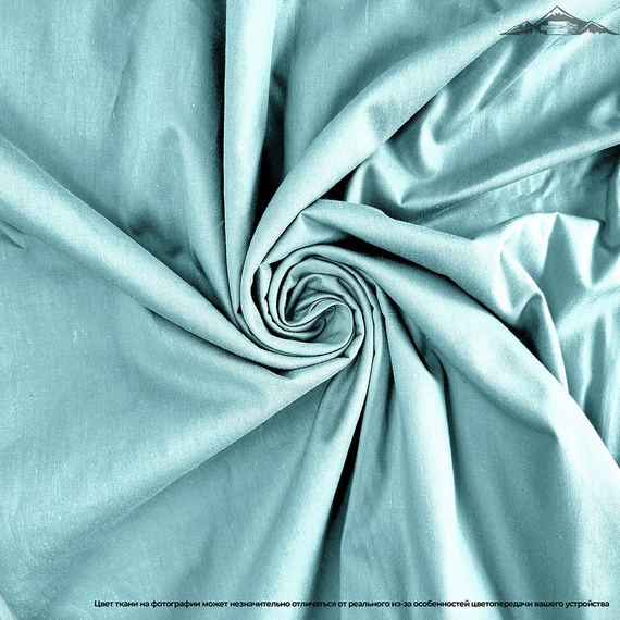Сатин гладь. &quot;Нежная Бирюза&quot; | ш.220 см | 120 г/м² | хлопок-100%
