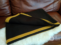 Одеяло тканое из 100% шерсти яка 150x200 см. (Gobi Sun/Монголия) - коричневое-серое (КАНТ)