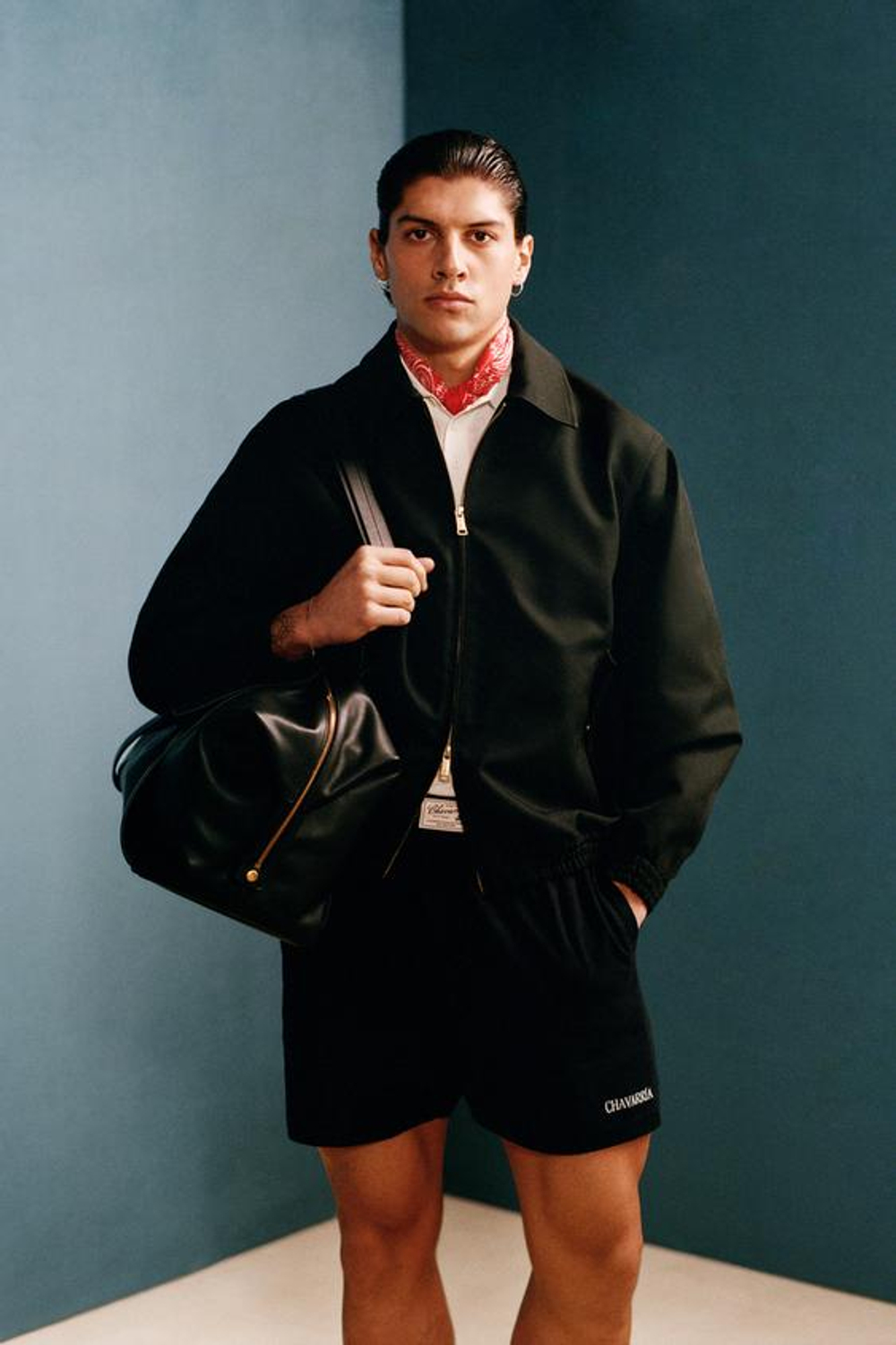 ZARA X WILLY CHAVARRIA ШОРТЫ-БЕРМУДЫ ДЛЯ БЕГА С ВЫШИВКОЙ, ЧЕРНЫЙ