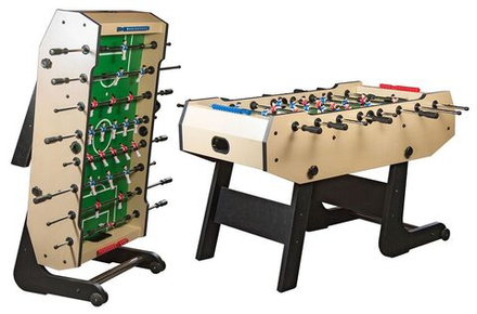 Игровой стол - футбол складной "Maccabi" (140x75x89, светлый)