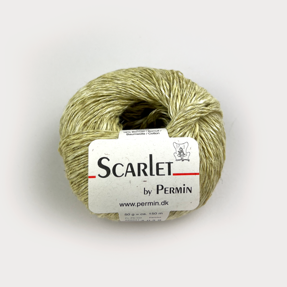 Пряжа для вязания Scarlet 888041, 58% лен, 16% хлопок, 26% вискоза (50г 150м Дания)