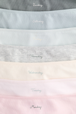 H&M Набор хлопковых трусиков (7 шт.), розовый