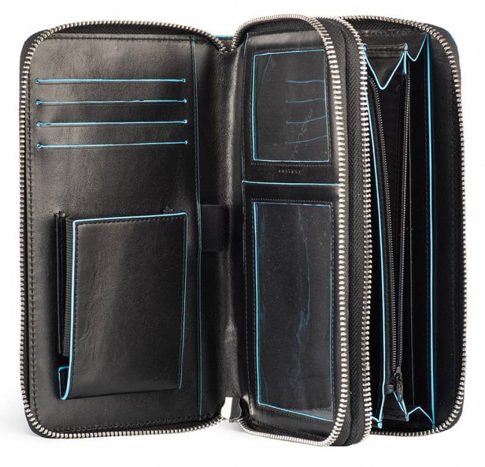 Мультипортмоне Piquadro Blue Square черный кожа (AS467B2/N)