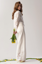 Брюки с кружевом