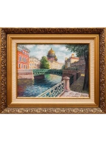 Картина маслом "Поцелуев мост" Галатов