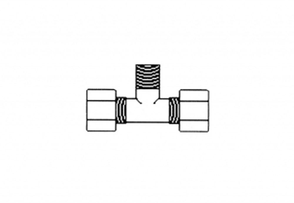 Фитинг JC 60-6-6 Aquapro Тройник трубка 3/8&quot;x3/8&quot; (резьба)