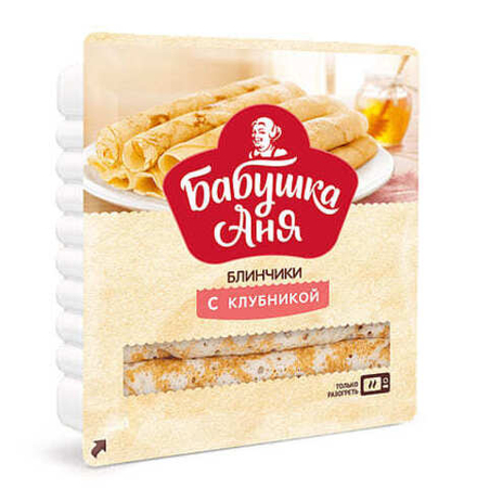 Блинчики с клубникой "Бабушка Аня" 360г. Санта Бремор