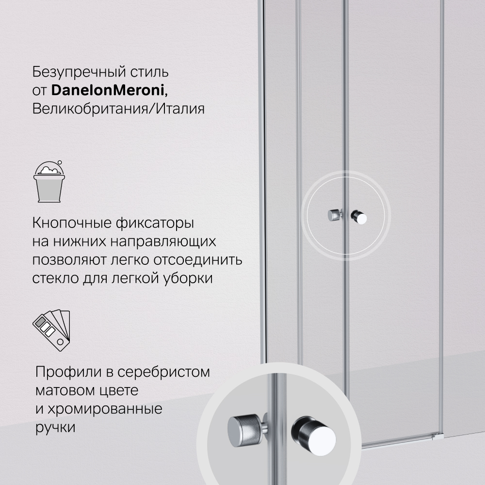 Душевое ограждение 80x80  см, без поддонс AM.PM X-Joy W94G-403-8080-MT1K