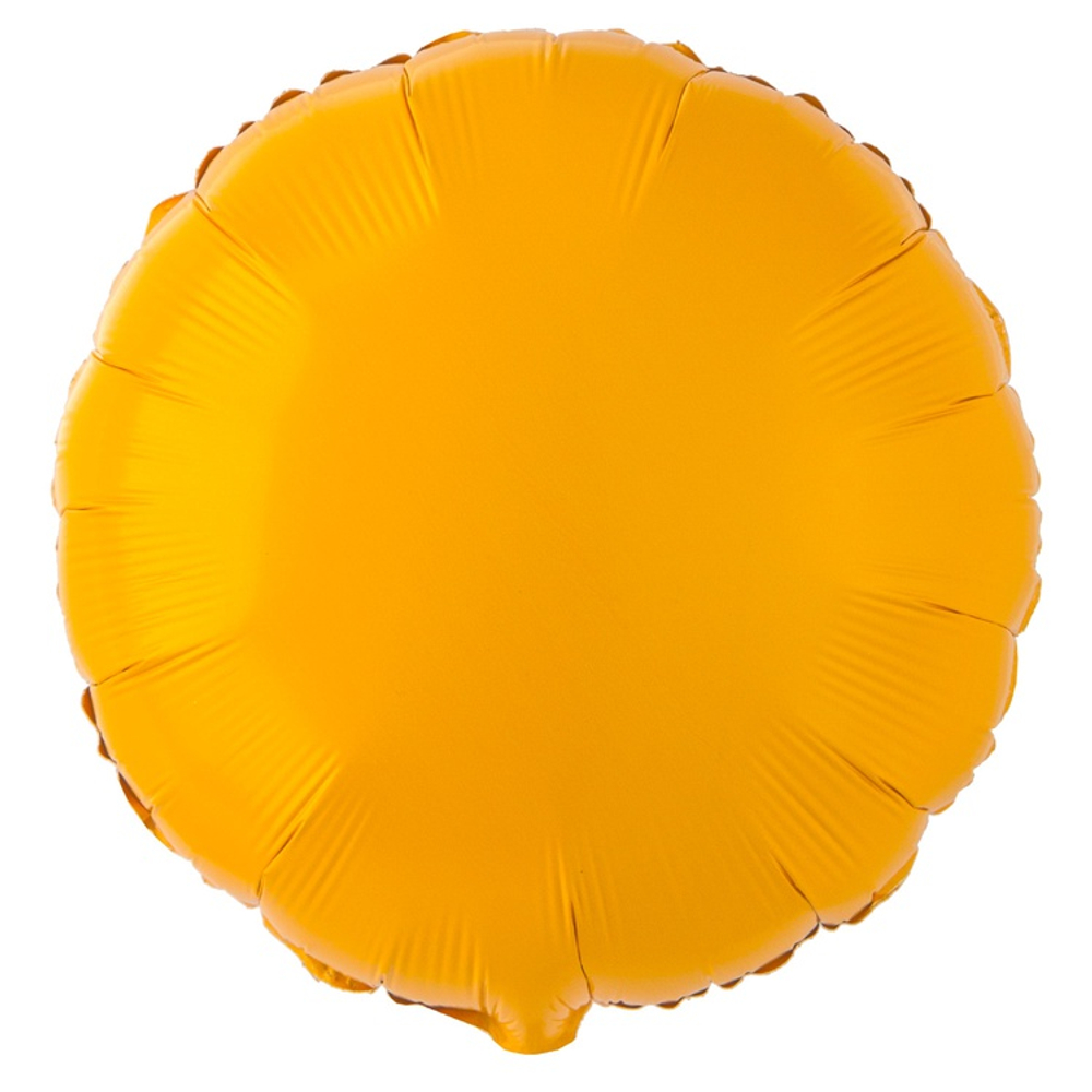 Шар фольгированный Круг 46 см (Оранжевый)