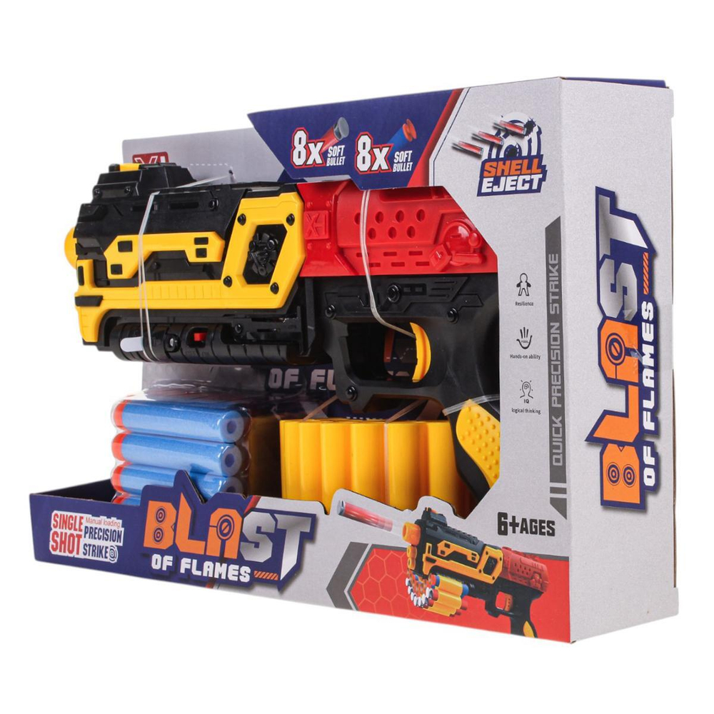 Пистолет с мягк.пулями, коробка XH929