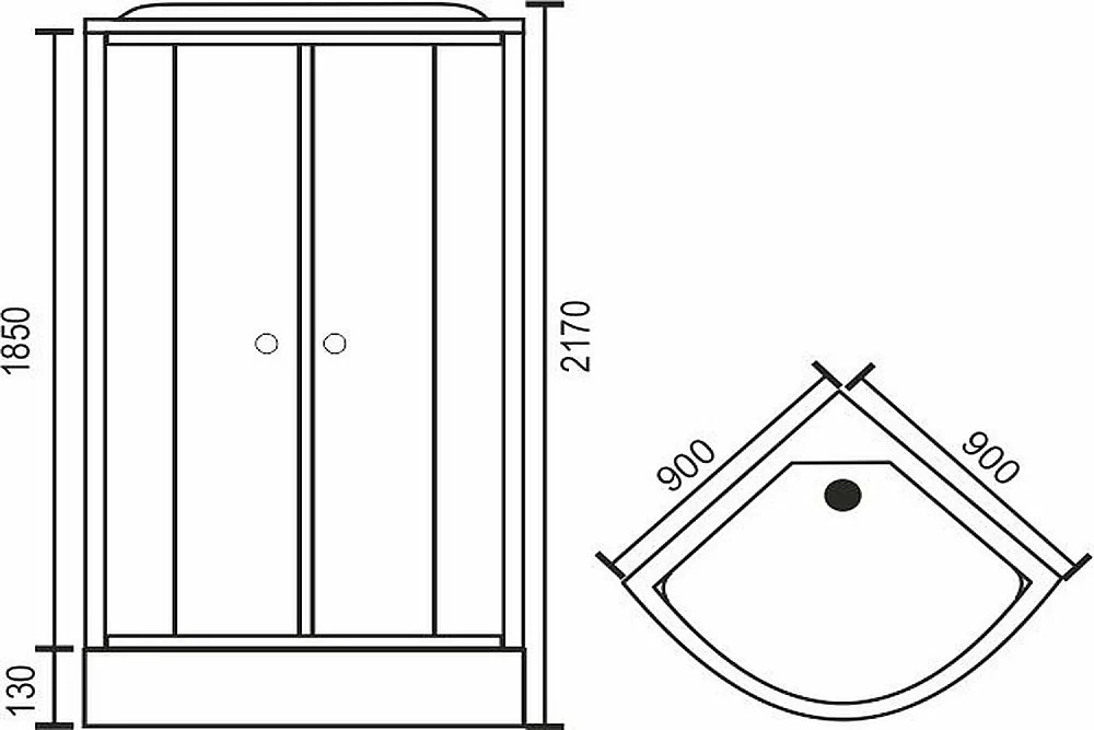 Душевая кабина Royal Bath RB90HK1-T 90x90 профиль белый/стекло прозрачное