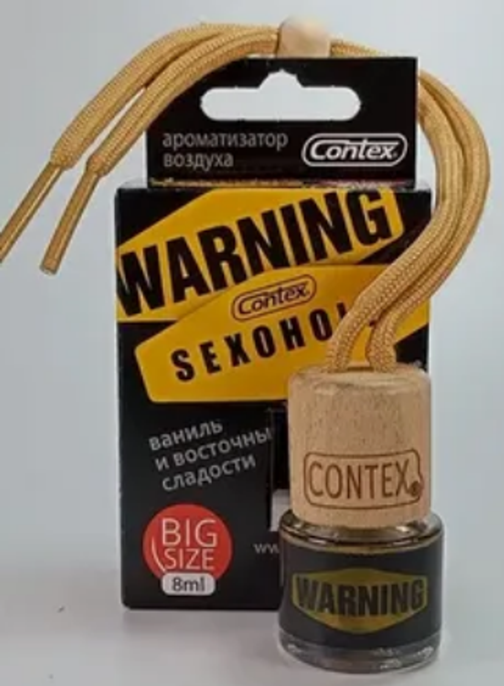 Ароматизатор бочонок Contra -WARNING SEXOHOLIC Черн(Vanil+вост слад) D-02