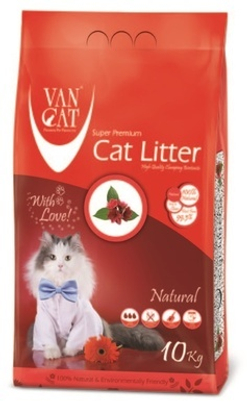 Van Cat Natural Комкующийся наполнитель "100% Натуральный", без пыли, пакет