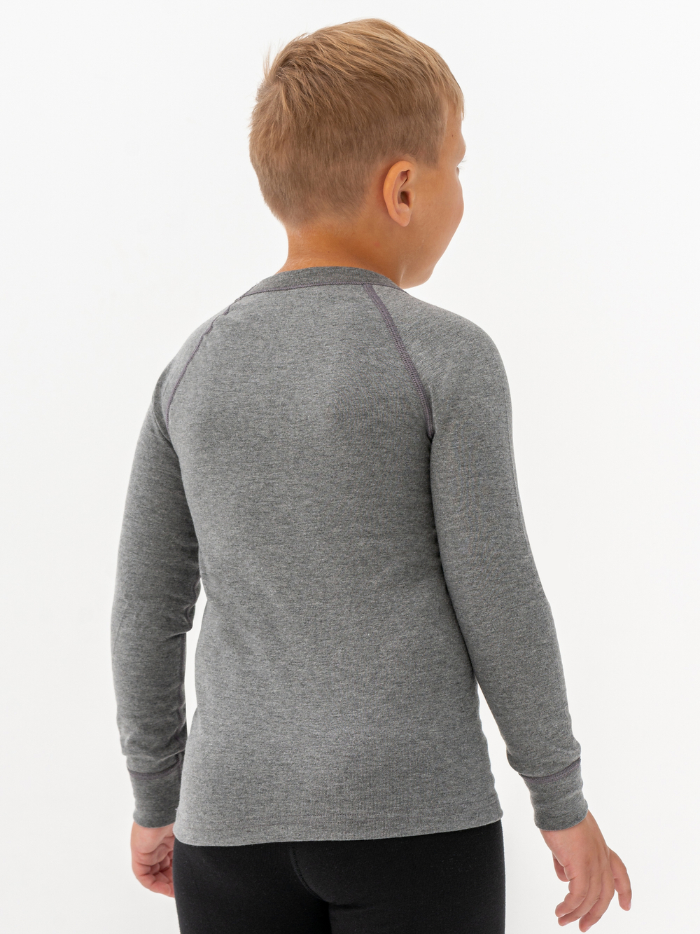 Футболка детская термо унисекс серый меланж