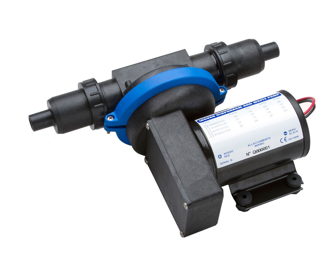 Помпа диафрагменная для сточных вод, патрубки 38 мм, 32л/мин, 12 В