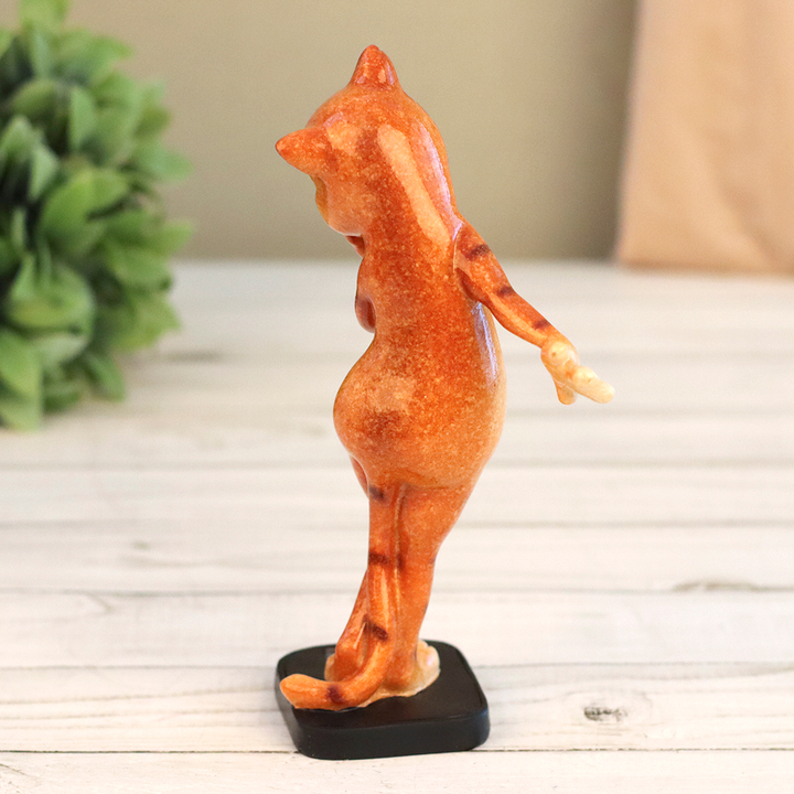 Статуэтка Кошка на весах, цвет рыжий 18 см