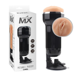 Мастурбатор в тубе с присоской Misaki Pussy (Цвет: телесный с черным)