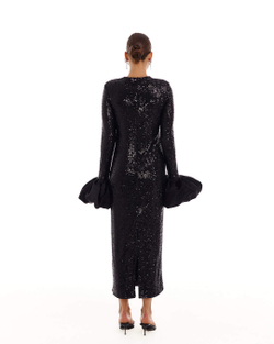 Платье SATURNA (Сатурна) пайеточное черное