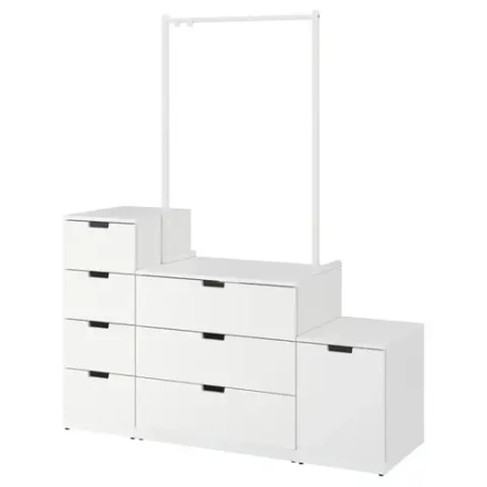Комод - IKEA NORDLI/НОРДЛИ ИКЕА, 47х192х160 см, белый