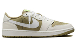 Travis Scott x Jordan Air Jordan 1 Low Golf barb 6.0 EVA wear-resistant breathable low-top golf shoes for men and women the same brown and white