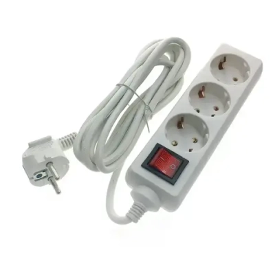 Сетевой удлинитель Buro BU-PS3.1/W 1.5м (3 розетки) белый (пакет ПЭ)