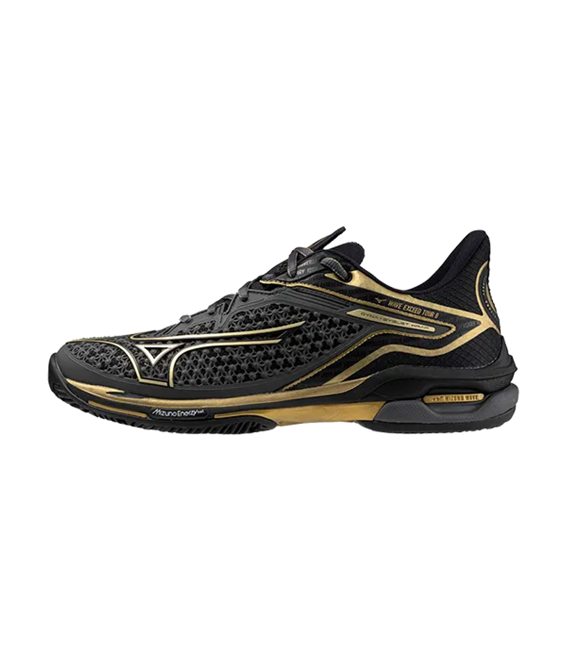 Mizuno Wave Exceed Tour 6 CC 10th Черные-золотые кроссовки