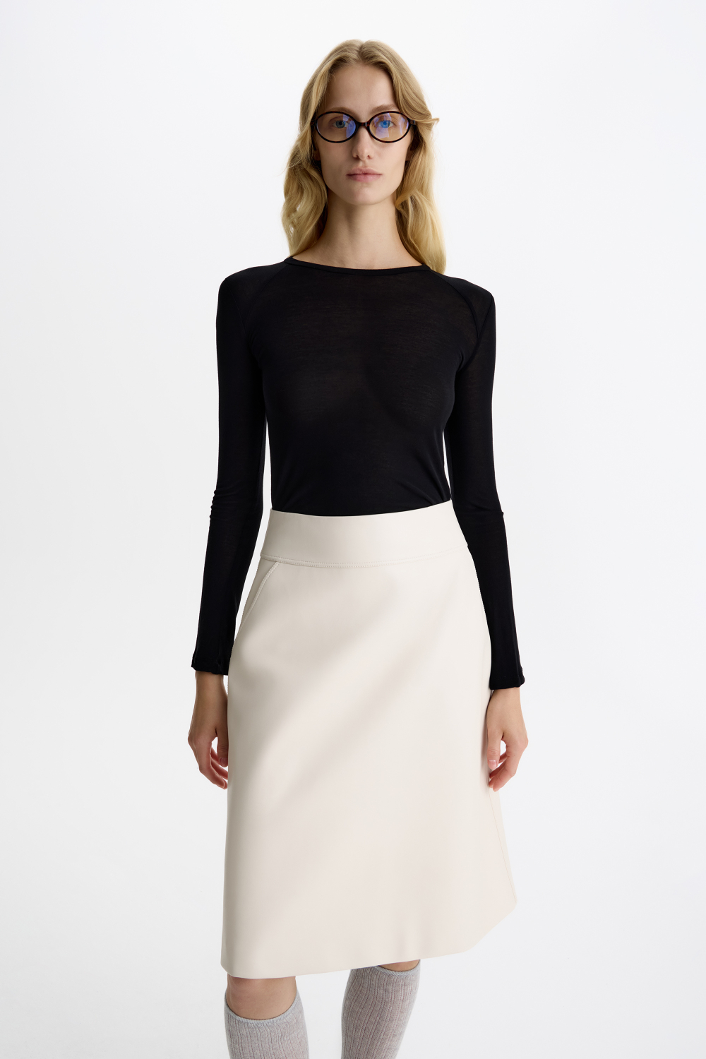 Юбка «Айвори» из итальянской эко-кожи